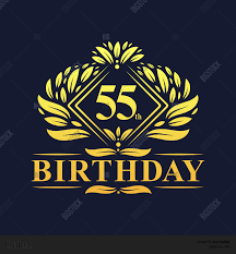 55 Years Birthday Vector Photo Free Trial Bigstock