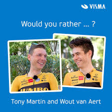 Van aert, over time, also became active as a road race cyclist. Visma Would You Rather With Tony Martin And Wout Van Aert Facebook