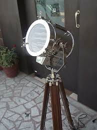 Nautical Designer Floor Lamp Tripod Searchlight Home Decor Spot Light Tripod Floor Lamps Tripod Floor Light Floor Lamp Design