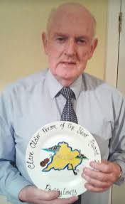 Tipperary man Paddy Lowry winner of Clare elderly person of the year.  Former Garda in Scariff, involved with the Gaa, he helped start the scouts,  worked in the Scariff credit union and
