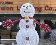3D Christmas Decorative Large LED Snowman Motif Lights ...