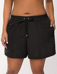 Swim Short With Attached Brief Offers A Modest Alternative To Traditional Swim Bottoms Pull On Style Short Has A El Plus Size Swim Plus Size Swim Shorts Women