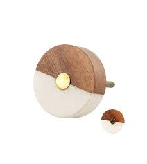 Bouton De Meuble Rond Face Bois Et Pierre Boutons Mandarine Bouton De Meuble Original Bouton De Meuble Cercle En Bois