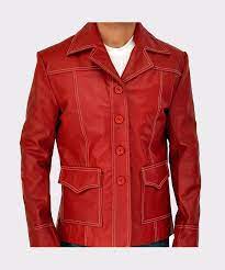 Fight Club Tyler Durden Brad Pitt Coat Leather Jacket Vintage Leather Jacket Leather Jacket Men