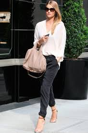 Black And White Fashion Style Black Silk Pants Casual Fashion Fashion Style