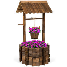 Check out our well pump decorative cover selection for the very best in unique or custom, handmade pieces from our shops. Best Choice Products Rustic Wooden Wishing Well Planter Outdoor Home Decor For Patio Garden Yard W Hanging Bucket Walmart Com Walmart Com