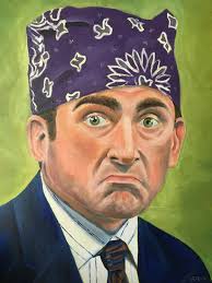 Prison Mike.....the Office, Dundermiflin, Michael Scott, Steve Carell,  Portrait Painting, Fine Art