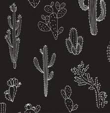 Aesthetic Black And White Cactus Drawing 63 Trendy Simple Aesthetic Wallpaper Cactus Black Paper Drawing Cactus Illustration Chalkboard Art