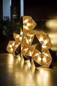 Joseph Marton Lighting Design Uses Geometric Lamp Shades To Unfold An Endless Array Made In China Com Lamp Design Geometric Lamp Floor Lamp Lighting