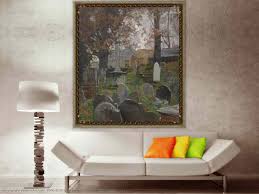 Museum Art Reproductions Church Graveyard by Benjamin Haughton (1865-1924) 