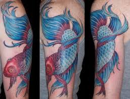 Pin En Blue Koi Fish Tattoo Designs