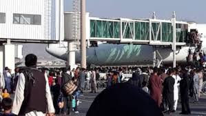 At least five people have been killed at kabul airport as hundreds of people desperate to get out of all commercial flights have been cancelled from hamid karzai international airport after the chaos. 3n0u8s Yq7vpom