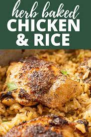 Oven Baked Chicken Thighs And Rice Recipe Chicken Thigh And Rice Recipe Baked Chicken Thighs Easy Chicken Recipes