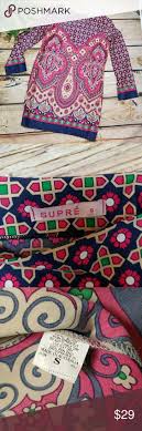 Supre Australia Mosaic Dress Long Sleeve Paisley Supre Long Sleeve Loose Comfy Fit Dress Mosaic Pattern In Bright Ro Mosaic Dress Mosaic Patterns Paisley