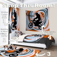Buy from the range of satin finish cotton, polycotton. Dirt Bike Room Decor Boys Bedroom Window Curtains Pillow Sham Bedding Set Motocross Area Rug Wall Tapestry 408 Eloquent Innovations