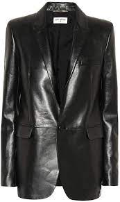 Saint Laurent Leather Blazer Leather Blazer Women Celebrities Leather Jacket Leather Blazer