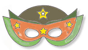 Ce sont les enfants qui décident de tout et personnalisent leur héros ! Coloriage Masque Super Heros