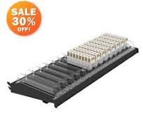 Black Gondola Shelf With Spring Loaded Pushers 36W | DGS Retail