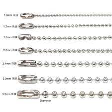 Measuring a chain depends on whether it is a structural chain, a chainsaw chain or a bike chain. Different Bead Chain Size Metal Ball Chain