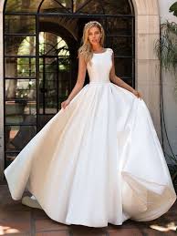 Mikado Bridal Ball Gown Bateau Neck Moonlight J6701 Ball Gowns Wedding Boat Neck Wedding Dress Wedding Dress With Pockets
