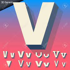 Free for commercial use ✓ no attribution required . Vector Alphabet Of Simple And Generic 3d Letters Letter V Royalty Free Cliparts Vectors And Stock Illustration Image 36423974