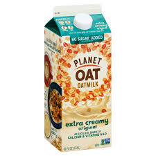 Most oat and almond milks. Planet Oat Extra Creamy Original Oat Milk Shop Milk At H E B Oat Milk Calcium Vitamins Oats