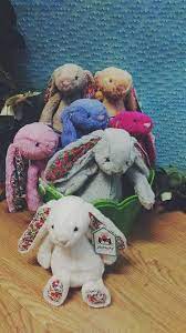 Easter Little Bunnies With Floral Pattern From Jelly Cat Bunny Soft Toy Jellycat Bunny Soft Teddy Bear