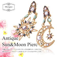 amazon co jp メルキュート merqute 月 太陽 ピアス アンティーク レディース m 200 ジュエリー通販 ジュエリー アクセサリー ピアス