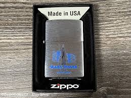 Sears Tower Chicago Zippo Lighter Rare Retired Like New In Etsy Sears Tower Chicago Sears Tower Zippo Lighter Rare