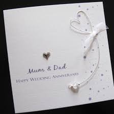 Personalised Handmade Wedding Anniversary Card Mum Dad Husband Wife Anniversary Cards Handmade Anniversary Card For Parents Anniversary Cards For Husband