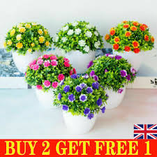 Artificial flowers in pots for outside. Plants In Pots In Dried Artificial Flowers For Sale Ebay