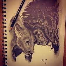 Image Result For Tattoo Designs For Lion And Lioness Lion And Lioness Tattoo Lioness Tattoo Lioness Tattoo Design