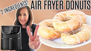 Use two forks to lower them into the glaze for maximum coverage. The Easiest 2 Ingredient Air Fryer Donuts No Biscuits No Yeast Youtube