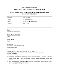 Mesyuarat merupakan satu prosedur pentadbiran yang wajib dilakukan oleh setiap pengurusan sekolah. Minit Mesy Pj 1 2018