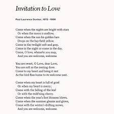 Read Invitation To Love By Paul Laurence Dunbar To Celebrate Your Loved One Poetry Words Poetry Famous Childrens Poetry