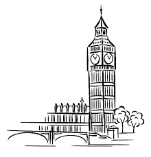 Big Ben Clock Tower Architechture Coloring Pages Netart Big Ben Drawing London Drawing Big Ben