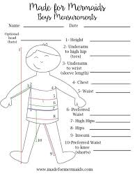 free printable blank measurement chart for boys girls women