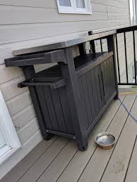 Outdoor kitchens don't have to be sophisticated. Keter Outdoor Kitchen Cart Stainless Top Steel Grey 50 In 17202662g Rona