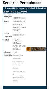 Keputusan tawaran kemasukan ke tingkatan enam semester 1 bagi tahun 2019. Pengesahan Darjah 1 Sesi 2020 Belog Zai Zamree