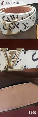 Black And White Louis Vuitton Belt Louis Vuitton Authentic Supreme Belt White Louis Vuitton Vuitton Louis Vuitton Accessories