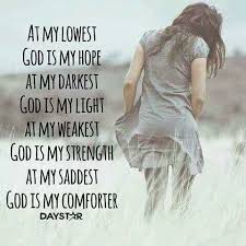 God Is My Hope My Light My Strength My Comforter Christian Quotes Inspirational Words Of Encouragement Powerful Words