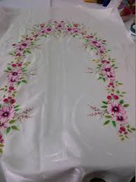Kumas Boyama Seccade Hand Embroidery Designs Hand Painted Clothing Fabric Drawing