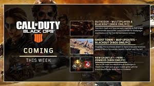 With three unique game modes: Treyarch Studios On Twitter Live On All Platforms This Week In Blackops4 Outrider In Mp Blackout One In The Chamber In Mp Ghost Town New Map Updates