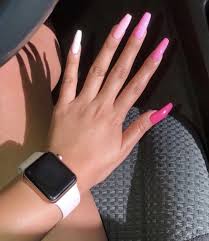 Black And Light Pink Acrylic Nails Pin By Andrea Pacheco On Nails Pink Acrylic Nails Pink Acrylic Nail Designs Acrylic Nails