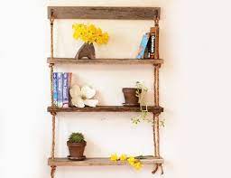 Hanging Shelf Reclaimed Wood Shelves Hanging Barn Wood Etsy Diy Hanging Shelves Wood Bookshelves Reclaimed Wood Shelves