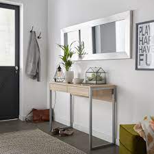 Console d entree avec tiroir. Vera Console 2 Tiroirs Coloris Chene Alinea Meuble Entree Consoles Entree Console Salon