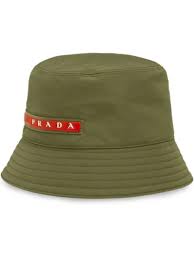 Prada Linea Rossa Bucket Hat Farfetch Prada Designer Bucket Hats Prada Linea Rossa