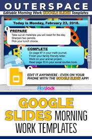 Editable Space Google Slides Templates Google Slides Template Space Classroom Math Journals