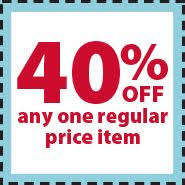 Michael S 40 Off Any One Regular Priced Item Michaels Coupon Michaels Crafts Coupons Michaels Craft