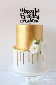 Turn a basic cake into a treat worthy of a celebration with some buttercream frosting, a cookie cutter, and a few creative details. Happy 1st Birthday Personalised Cake Topper Quick Creations